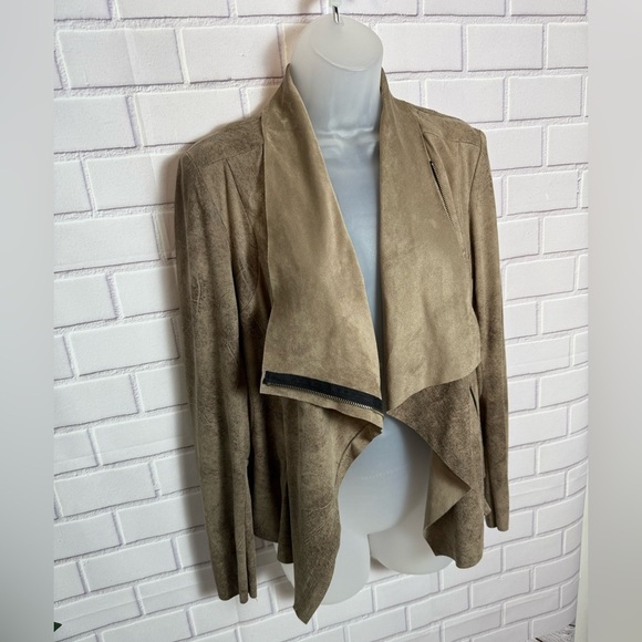 ZARA WOMAN Stylish Tan front zipper Jacket/size M - Picture 3 of 9